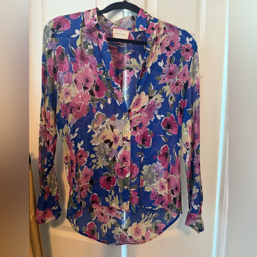 SÉZANE Chemise Ann floral blouse. Size 34 (US 2) - Picture 8 of 8